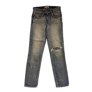 MOUSSY‎ VINTAGE Howa Slim Skinny Distress High Waist Light Wash Size 25 Jeans